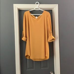 Mustard yellow elbow length tunic